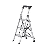 3 Step Ladder, Folding Step Stool with Wide Anti-Slip Pedal and Comfort Handgrip, 150 kg Capacity Portable V952-LHJBGTSB00002PVUB001V0