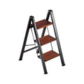 3 Step Ladder, Folding Step Stool with Wide Anti-Slip Pedal and Comfort Handgrip, Lightweight 150 kg Capacity V952-LHJHJTSB0000TIJOS001V0