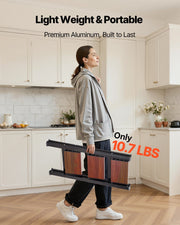 3 Step Ladder, Folding Step Stool with Wide Anti-Slip Pedal and Comfort Handgrip, Lightweight 150 kg Capacity V952-LHJHJTSB0000TIJOS001V0