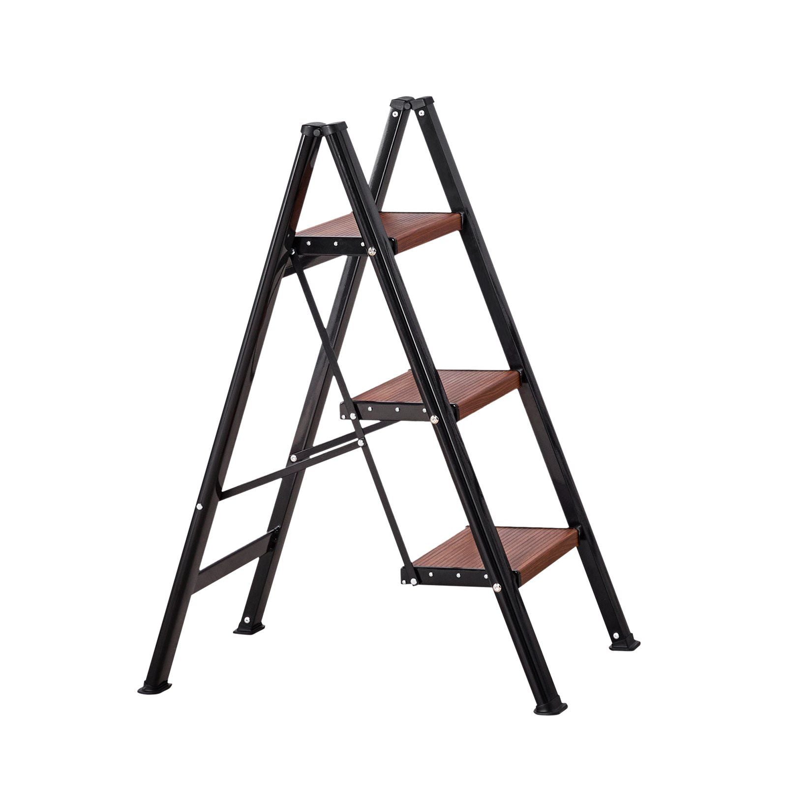 3 Step Ladder, Folding Step Stool with Wide Anti-Slip Pedal and Comfort Handgrip, Lightweight 150 kg Capacity V952-LHJHJTSB0000TIJOS001V0