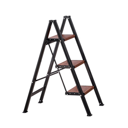 3 Step Ladder, Folding Step Stool with Wide Anti-Slip Pedal and Comfort Handgrip, Lightweight 150 kg Capacity V952-LHJHJTSB0000TIJOS001V0