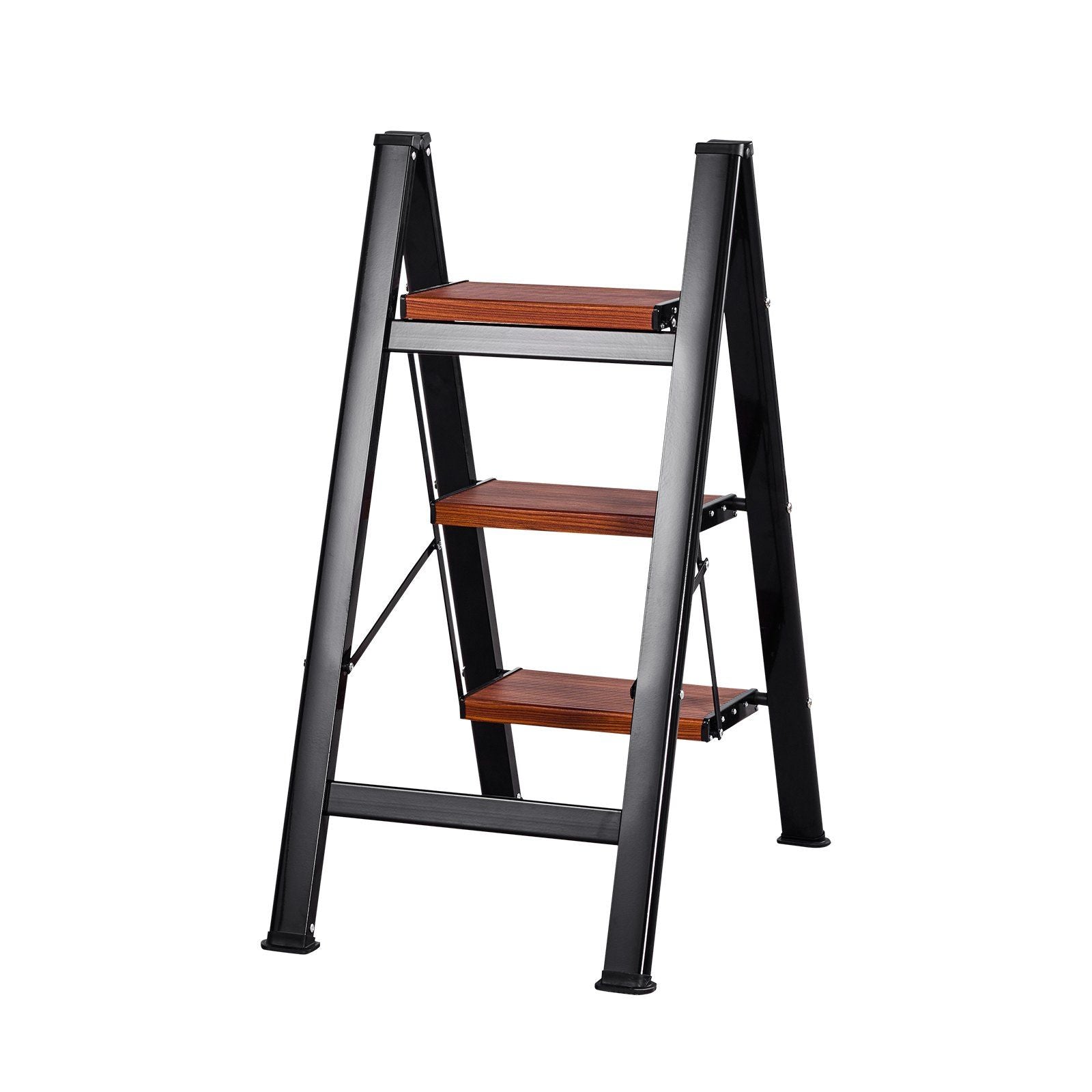 3 Step Ladder, Folding Step Stool with Wide Anti-Slip Pedal and Comfort Handgrip, Lightweight 150 kg Capacity V952-LHJHJTSB0000TIJOS001V0
