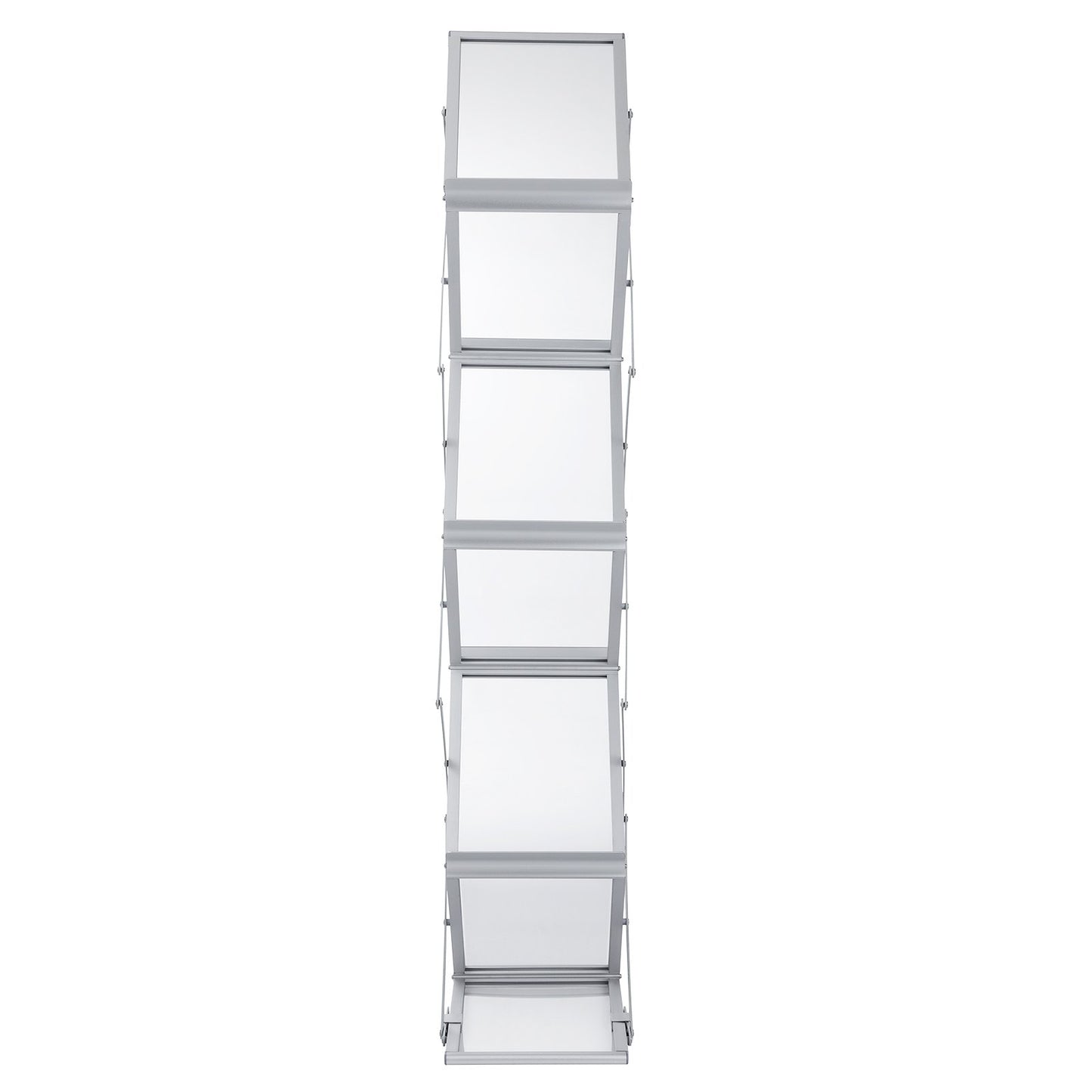 Literature Rack, 6 Pockets, Pop up Aluminum Magazine Rack, Lightweight Catalog Holder Stand w/Carrying Bag V952-LHJJCZDSSM6A4NJPRV0