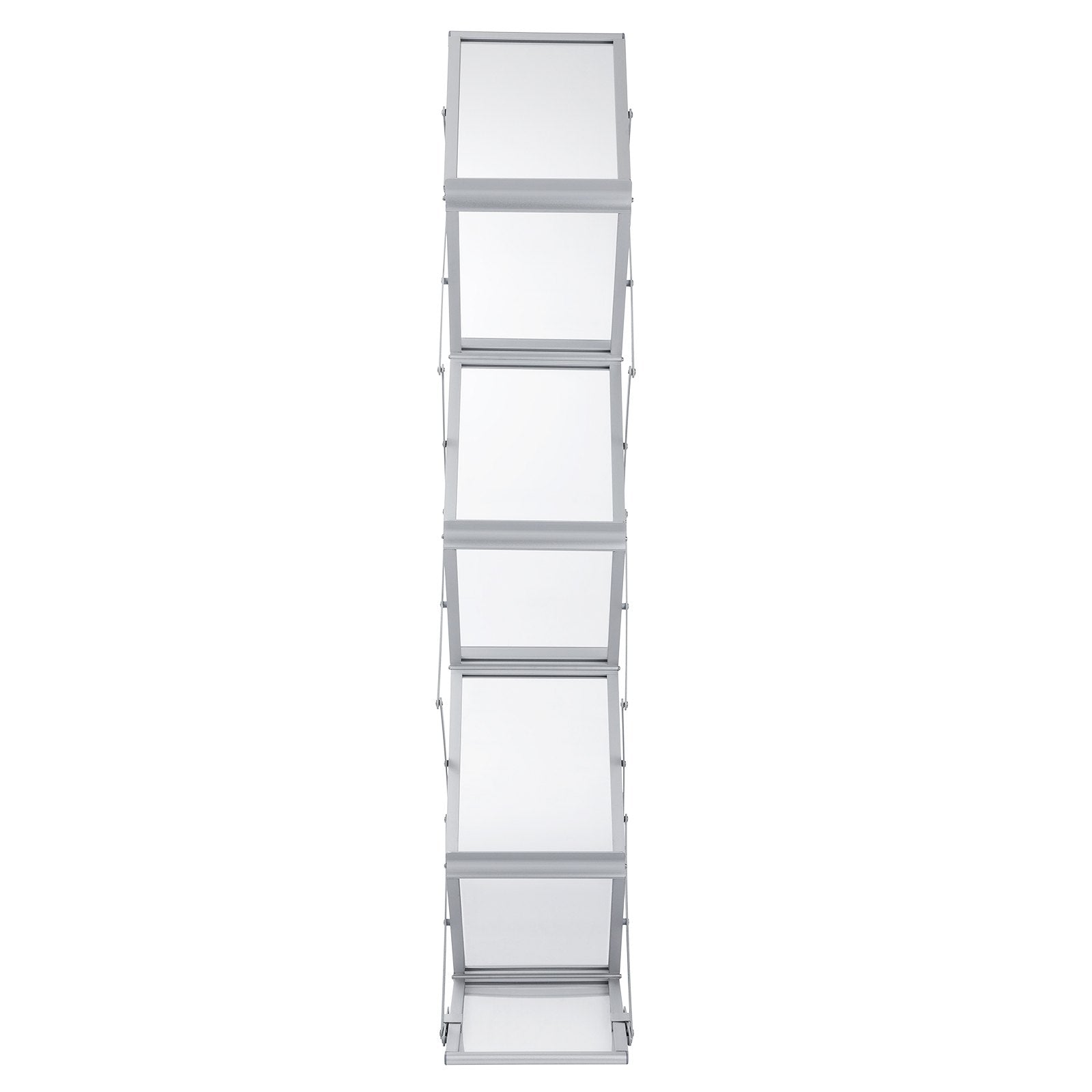 Literature Rack, 6 Pockets, Pop up Aluminum Magazine Rack, Lightweight Catalog Holder Stand w/Carrying Bag V952-LHJJCZDSSM6A4NJPRV0