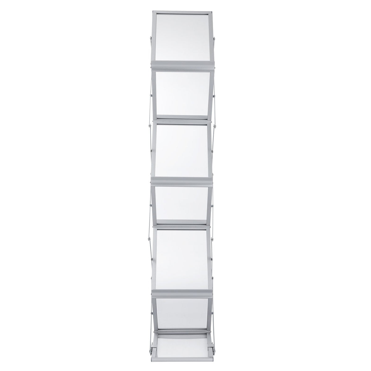 Literature Rack, 6 Pockets, Pop up Aluminum Magazine Rack, Lightweight Catalog Holder Stand w/Carrying Bag V952-LHJJCZDSSM6A4NJPRV0