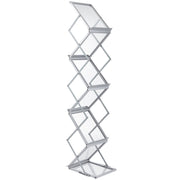 Literature Rack, 6 Pockets, Pop up Aluminum Magazine Rack, Lightweight Catalog Holder Stand w/Carrying Bag V952-LHJJCZDSSM6A4NJPRV0