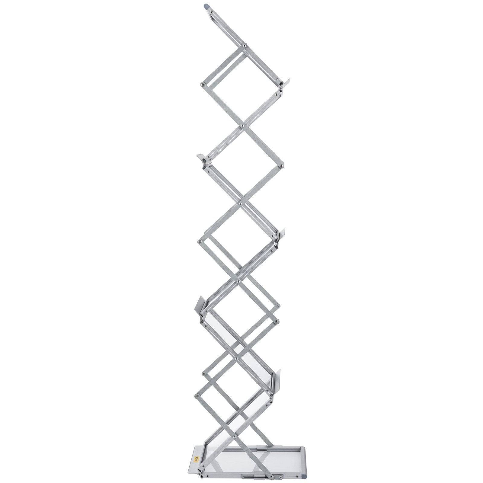 Literature Rack, 6 Pockets, Pop up Aluminum Magazine Rack, Lightweight Catalog Holder Stand w/Carrying Bag V952-LHJJCZDSSM6A4NJPRV0