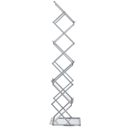 Literature Rack, 6 Pockets, Pop up Aluminum Magazine Rack, Lightweight Catalog Holder Stand w/Carrying Bag V952-LHJJCZDSSM6A4NJPRV0
