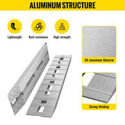 60' X 12' X 2.5'Aluminum Trailer Ramps 6000LBS Total Beavertail Hook End 1 Pair 2 Ramps V952-LHJPD60X12IN2ZZ01V0