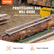 Rail Mill Guide System, 9 ft Milling Guide, 4 Crossbar Kits Chainsaw Mill Rail Guide, Aluminum Adjustable Saw V952-LJDGLMDGKDJ9FTZHCV0