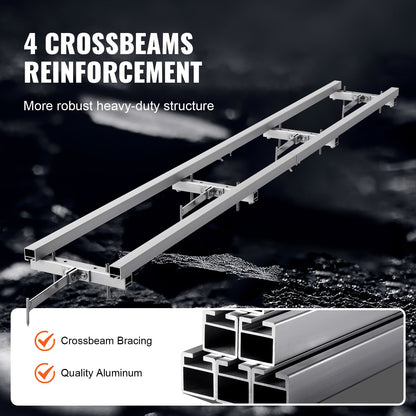 Rail Mill Guide System, 9 ft Milling Guide, 4 Crossbar Kits Chainsaw Mill Rail Guide, Aluminum Adjustable Saw V952-LJDGLMDGKDJ9FTZHCV0