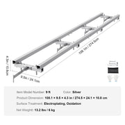 Rail Mill Guide System, 9 ft Milling Guide, 4 Crossbar Kits Chainsaw Mill Rail Guide, Aluminum Adjustable Saw V952-LJDGLMDGKDJ9FTZHCV0
