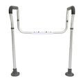 Toilet Safety Rail, Bathroom Toilet Seat Frame, Adjustable Width & Height Fit Most Toilets, Supports 136 kg, V952-LJLDSAQLG300LXDX1V0