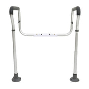 Toilet Safety Rail, Bathroom Toilet Seat Frame, Adjustable Width & Height Fit Most Toilets, Supports 136 kg, V952-LJLDSAQLG300LXDX1V0