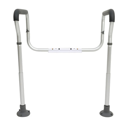Toilet Safety Rail, Bathroom Toilet Seat Frame, Adjustable Width & Height Fit Most Toilets, Supports 136 kg, V952-LJLDSAQLG300LXDX1V0