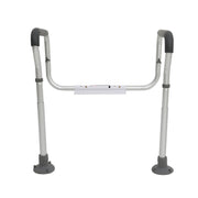 Toilet Safety Rail, Bathroom Toilet Seat Frame, Adjustable Width & Height Fit Most Toilets, Supports 136 kg, V952-LJLDSAQLG300LXDX1V0