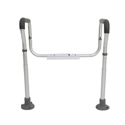 Toilet Safety Rail, Bathroom Toilet Seat Frame, Adjustable Width & Height Fit Most Toilets, Supports 136 kg, V952-LJLDSAQLG300LXDX1V0