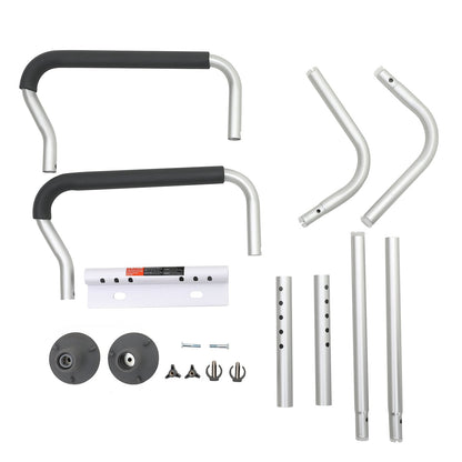 Toilet Safety Rail, Bathroom Toilet Seat Frame, Adjustable Width & Height Fit Most Toilets, Supports 136 kg, V952-LJLDSAQLG300LXDX1V0
