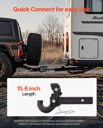 Pintle Hitch 50.4 mm Receiver Hook 63.5 - 76.2 mm Lunette Ring 9070 kg V952-LJQXHTGWGQWCI5HWPV0