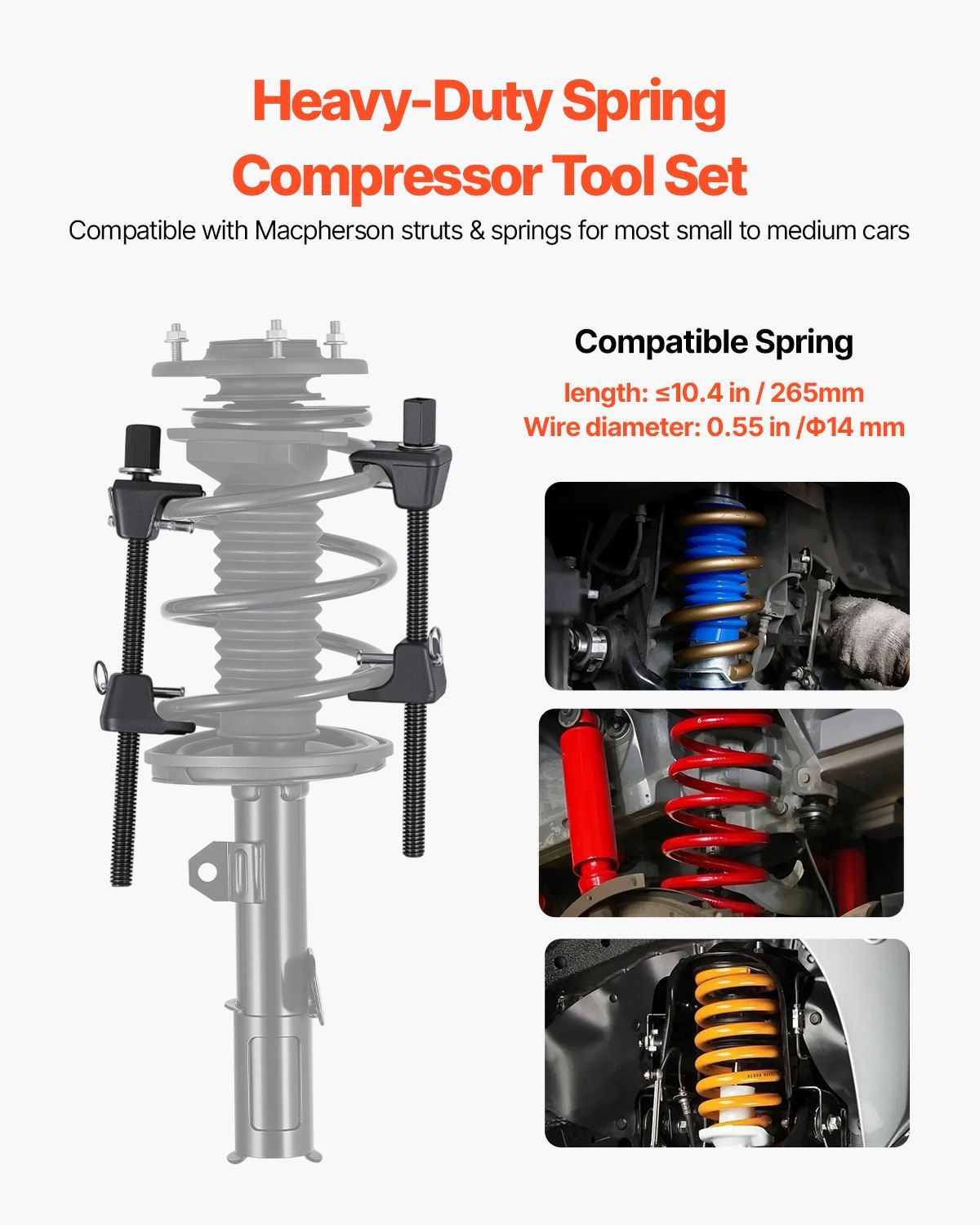 Strut Spring Compressor, 2 Pack, Heavy Duty Coil Spring Compressor Tool with 10.4 Inches(256 mm) Range, V952-LJSJZDHCZQ30X7BIIV0