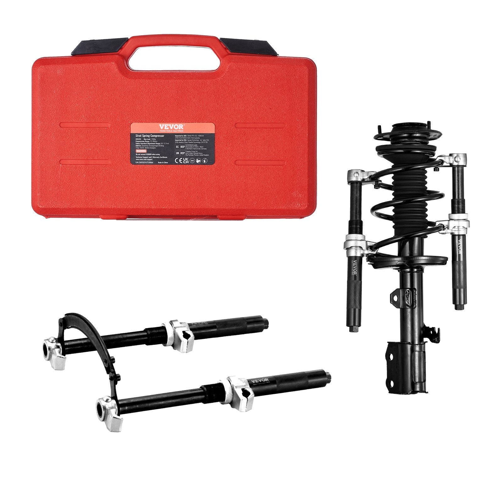 Coil Spring Compressor Tool, 2 pcs Heavy Duty Macpherson Strut Spring Compressor Set, 2646 lbs Strut Spring V952-LJSJZDHCZQSDQM65RV0