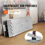 Portable Loading Ramps, 2 Pcs 1200 x 215 mm, Durable Aluminum Shed Ramp Set with Anti-Slip Holes, Compact V952-LJSL472X85INA1TAOV0