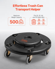 Trash Can Dolly, Fit 20, 32, 44, 55 Gallon Containers, Round Trash Can Roller Base with 4 Lockable Wheels, V952-LJTTCHS1JYXBCQQ2TV0
