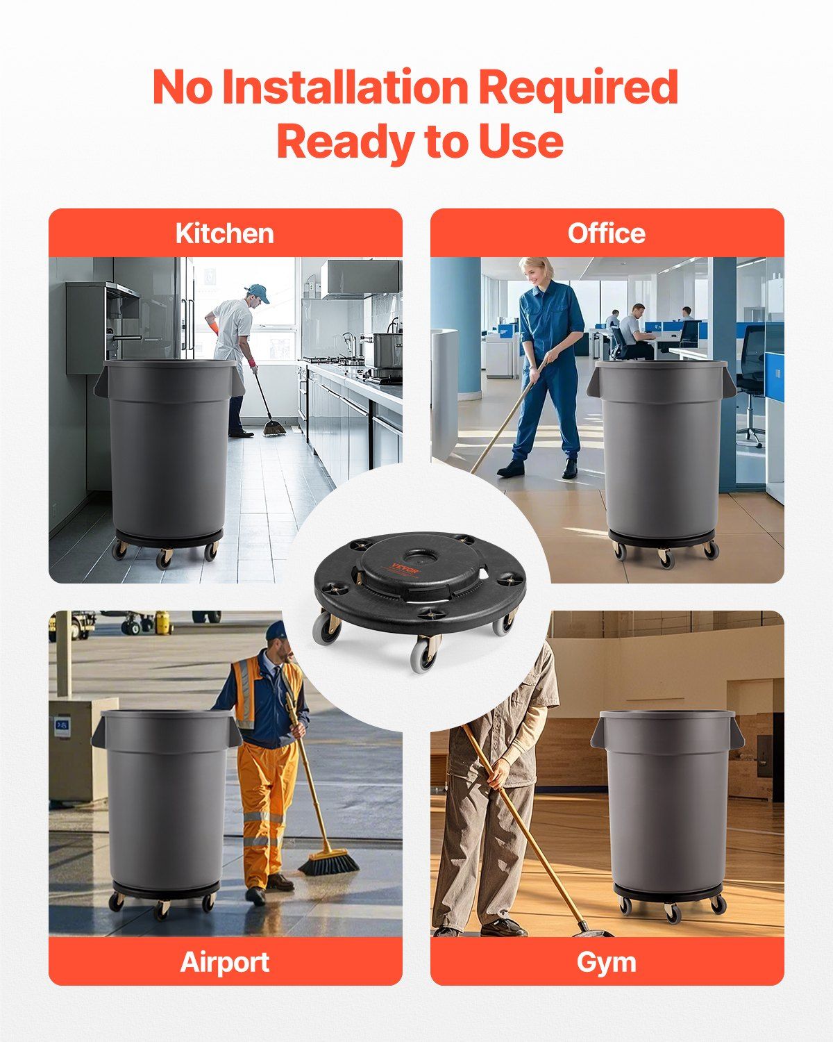 Trash Can Dolly, Fit 20, 32, 44, 55 Gallon Containers, Round Trash Can Roller Base with 4 Lockable Wheels, V952-LJTTCHS1JYXBCQQ2TV0