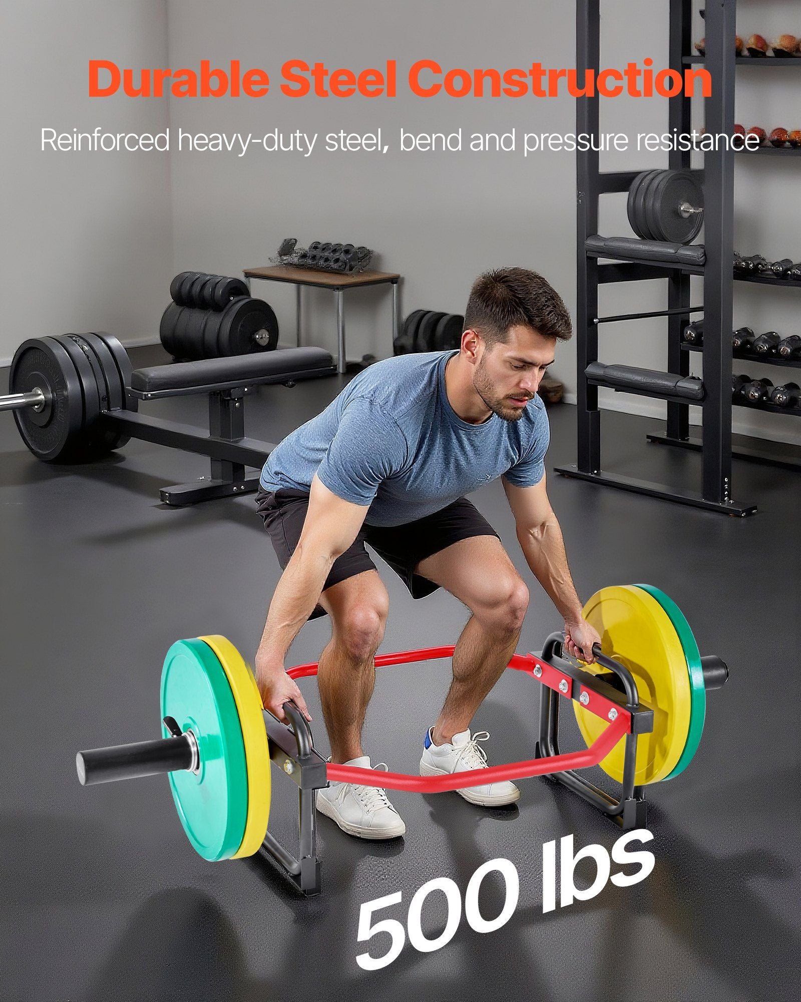 Trap Bar Hex Bar, 50mm Hex Barbell, 240 kg Capacity Shrug Bars, Weightlifting and Strength Training V952-LJYLGHSKCX50IW6LX001V0