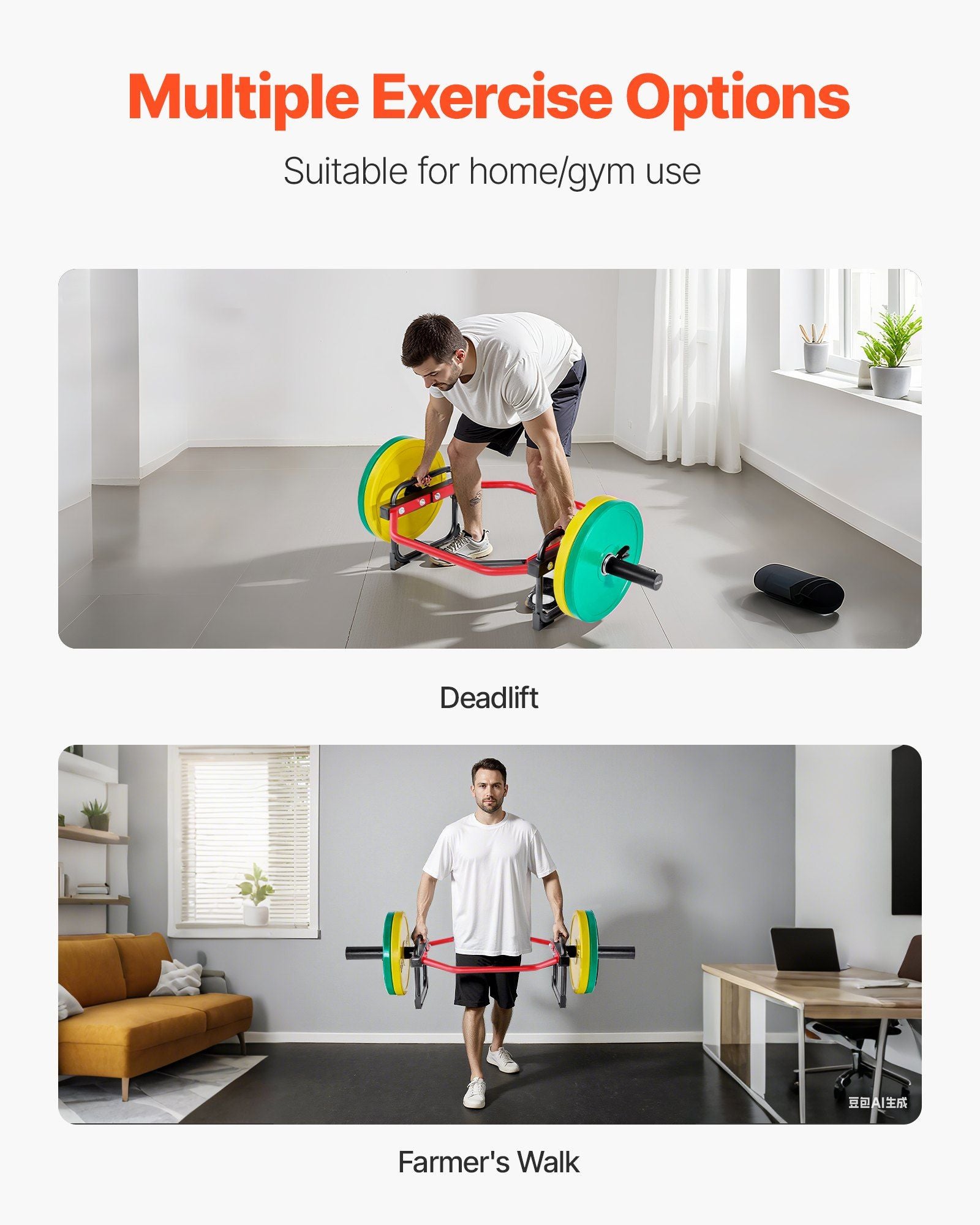 Trap Bar Hex Bar, 50mm Hex Barbell, 240 kg Capacity Shrug Bars, Weightlifting and Strength Training V952-LJYLGHSKCX50IW6LX001V0
