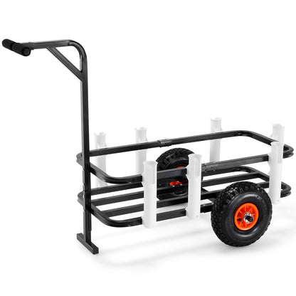 Beach Fishing Cart, 91 kg Load Capacity, Fish and Marine Cart with Two 275 mm Big Wheels Rubber Balloon Tires V952-LLKYJC11YC0080XFQV0
