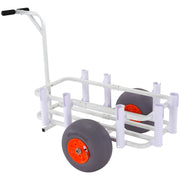 Beach Fishing Cart, 136 kg Load Capacity, Fish and Marine Cart with Two 330 mm Big Wheels PU Balloon Tires V952-LLKYJC13YC0073FBMV0