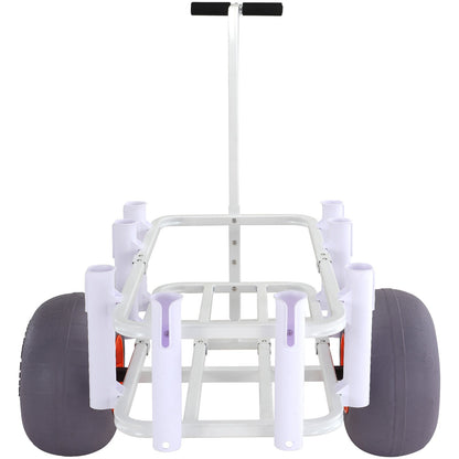 Beach Fishing Cart, 136 kg Load Capacity, Fish and Marine Cart with Two 330 mm Big Wheels PU Balloon Tires V952-LLKYJC13YC0073FBMV0