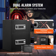 Double Door 3.5 cu.ft Safe Box with Key Lock Password Fireproof Bag Black V952-LMBXXLS3139CMP3A6V9