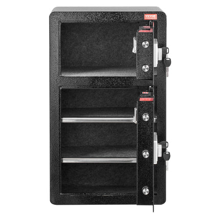 Double Doors 4.5 cu.ft Safe Box with Key Lock & Password, Safe Lock Box with Fireproof Bag, Key Rack, LED V952-LMBXXLS452CU8Z59AV9