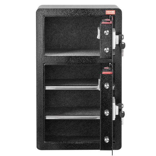 Double Doors 4.5 cu.ft Safe Box with Key Lock & Password, Safe Lock Box with Fireproof Bag, Key Rack, LED V952-LMBXXLS452CU8Z59AV9