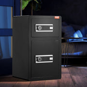 Double Doors 4.5 cu.ft Safe Box with Key Lock & Password, Safe Lock Box with Fireproof Bag, Key Rack, LED V952-LMBXXLS452CU8Z59AV9