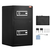 Double Doors 4.5 cu.ft Safe Box with Key Lock & Password, Safe Lock Box with Fireproof Bag, Key Rack, LED V952-LMBXXLS452CU8Z59AV9