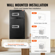 Double Doors 7.2 cu.ft Safe Box with Key Lock & Password, Safe Lock Box with Fireproof Bag, Key Rack, LED V952-LMBXXLS782CUWAFUQV9