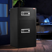 Double Doors 7.2 cu.ft Safe Box with Key Lock & Password, Safe Lock Box with Fireproof Bag, Key Rack, LED V952-LMBXXLS782CUWAFUQV9