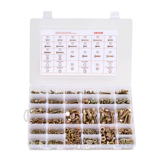 906 Pcs Bolts and Nuts Assortment Kit, Metric Machine Screws and Flat Washers, Alloy Steel M4/M5/M6/M8 V952-LMHLSTZGZLJHVQD4N001V0