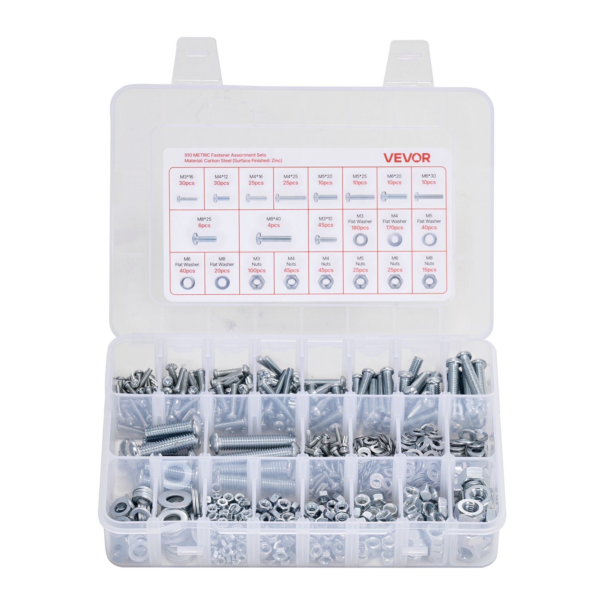 2250 Pcs Bolts and Nuts Assortment Kit, Metric + Imperial Machine Screws and Flat Washers, Alloy Steel V952-LMHLSTZGZLJYS6FAS001V0