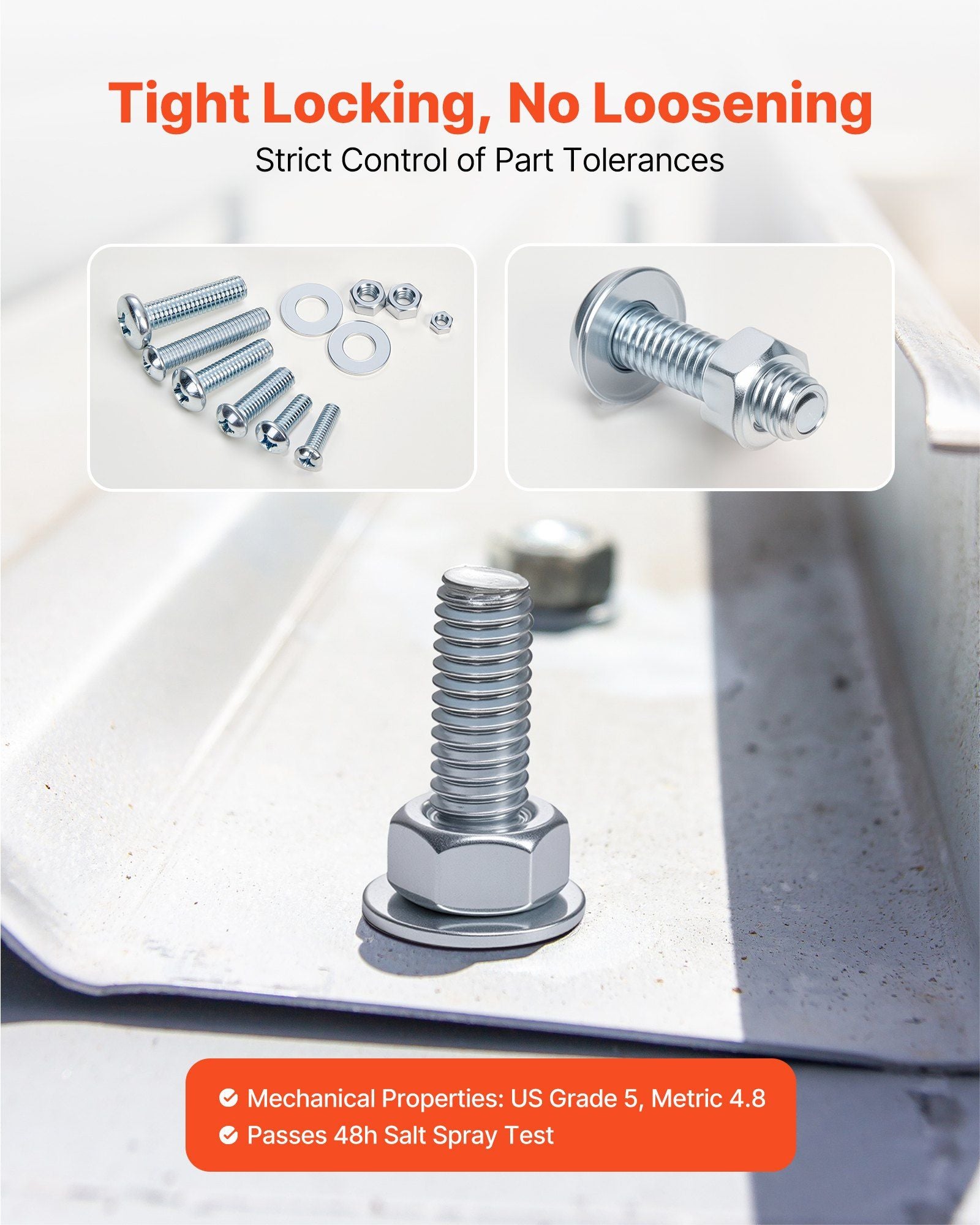 2250 Pcs Bolts and Nuts Assortment Kit, Metric + Imperial Machine Screws and Flat Washers, Alloy Steel V952-LMHLSTZGZLJYS6FAS001V0