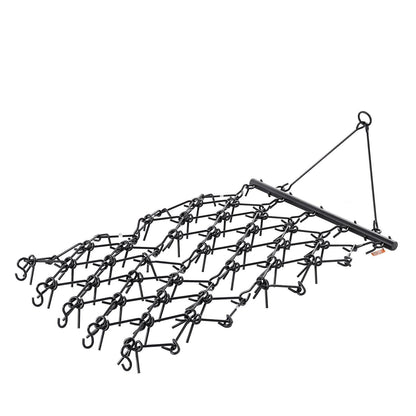 Drag Harrow, 1.2x1.2 m Durable Chain Harrow with 69 Sharp Teeth, Suitable for ATV UTV Tractor, Ideal for Soil V952-LP44FTDPK0002OK0ZV0