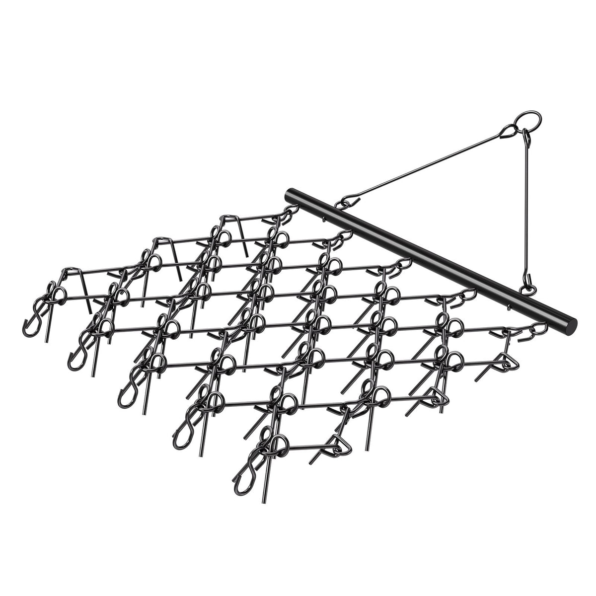 Drag Harrow, 5 x 4.5 ft Durable Chain Harrow with 60 Sharp Teeth, Suitable for ATV UTV Tractor, Ideal for V952-LP545FTGDK00K6HARV0