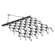 Drag Harrow, 4'x4' Heavy-Duty Chain Harrow with 69 Teeth, ATV UTV Tractor Attachments Field Drag Mat for Sod V952-LPGDK4X4FT0067AQTV0