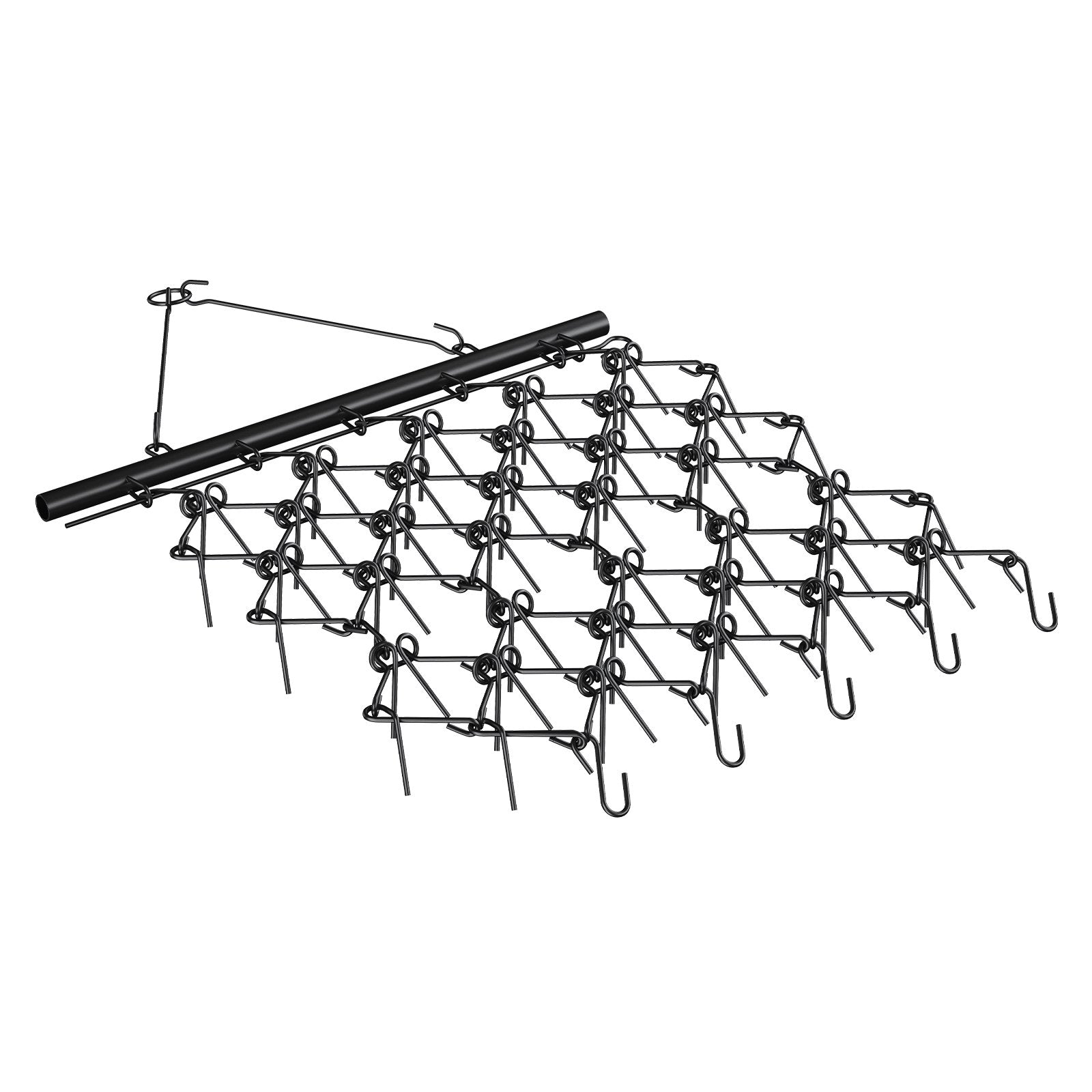 Drag Harrow, 4'x4' Heavy-Duty Chain Harrow with 69 Teeth, ATV UTV Tractor Attachments Field Drag Mat for Sod V952-LPGDK4X4FT0067AQTV0