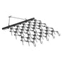 Drag Harrow, 4'x4' Heavy-Duty Chain Harrow with 69 Teeth, ATV UTV Tractor Attachments Field Drag Mat for Sod V952-LPGDK4X4FT0067AQTV0