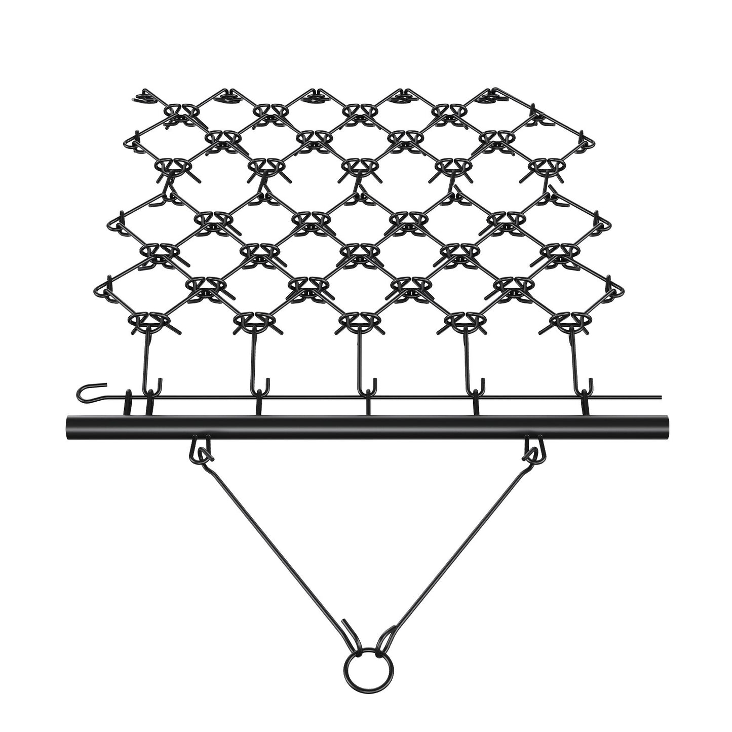 Drag Harrow, 4'x4' Heavy-Duty Chain Harrow with 69 Teeth, ATV UTV Tractor Attachments Field Drag Mat for Sod V952-LPGDK4X4FT0067AQTV0