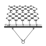 Drag Harrow, 4'x4' Heavy-Duty Chain Harrow with 69 Teeth, ATV UTV Tractor Attachments Field Drag Mat for Sod V952-LPGDK4X4FT0067AQTV0